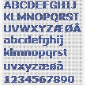 Alfabet Verdana 10 fed