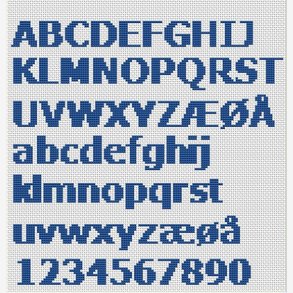 Alfabet Verdana fed 12