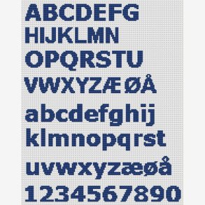 Alfabet Verdana fed 16