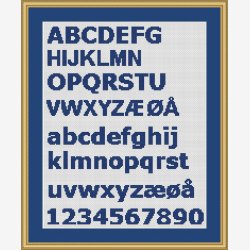 Alfabet Verdana fed 16