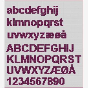 Alfabet Arial fed 12