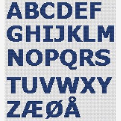 Alfabet Arial fed 22