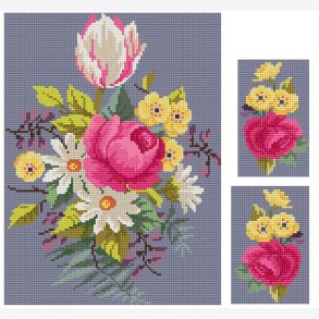 Pink roser med himmelbl baggrund