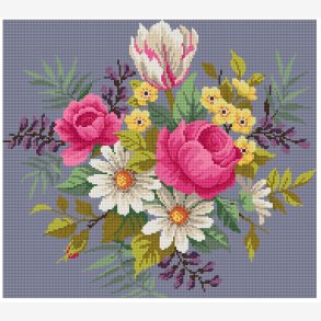 Pink roser med himmelbl baggrund