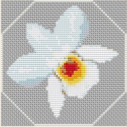 Dkkeserviet med orkid