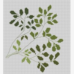 Sodapude med en enkelt grn gren