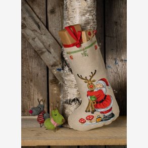 Julesok, julemand med Rudolf