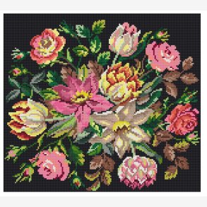 Blandet buket med sort