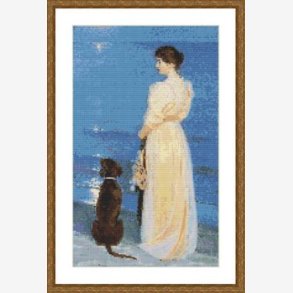 Mnster til Kvinde med hund 110x190