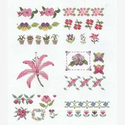 DMC mini bog, Blomster