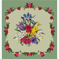 26-007 Hele stolen For�rsblomster med krans