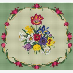 26-007 Hele stolen For�rsblomster med krans