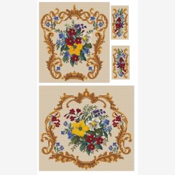 Rokokostol med bronze farvet krans