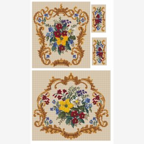 Rokokostol med bronze farvet krans