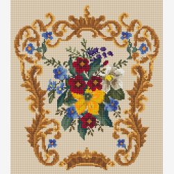 Rokokostol med bronze farvet krans