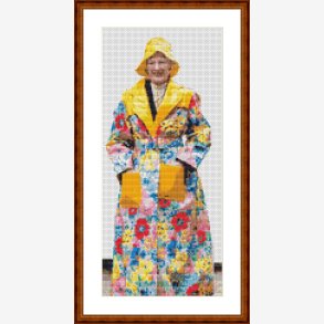 Dronningen i regnfrakke