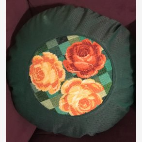 Klassiske roser gul med gr�nne tern