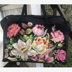 Store korssting til taske