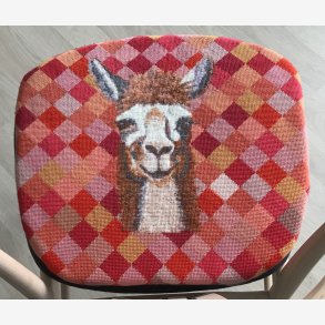 Stolehynde i r�de farver med dyremotiv